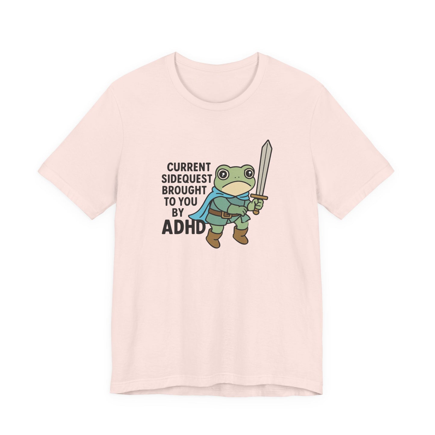 T-Shirt CURRENT SIDEQUEST T-Shirt – Funny ADHD Frog Gaming Shirt
