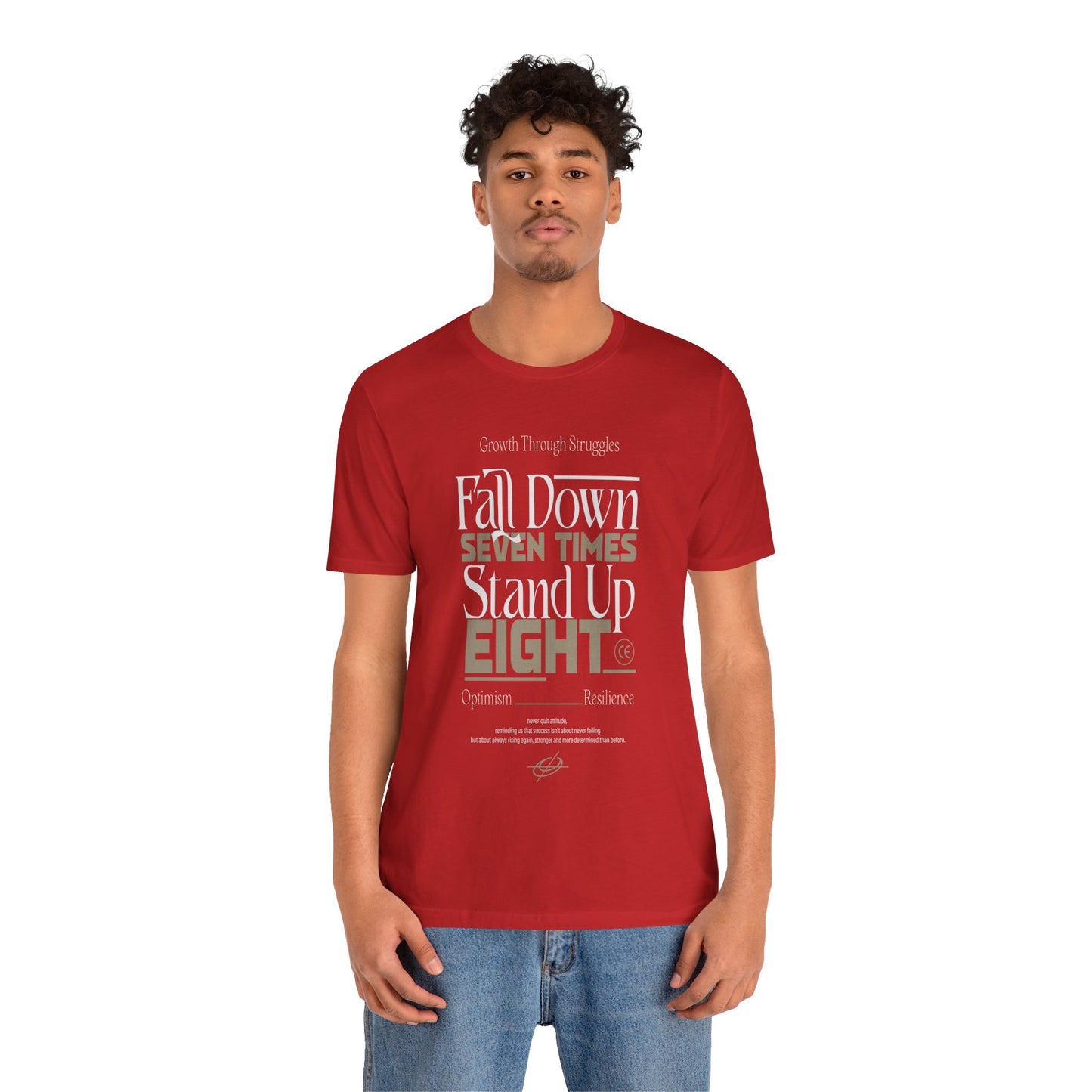 Motivational Quote Shirt – Fall Down Seven Times Stand Up Eight