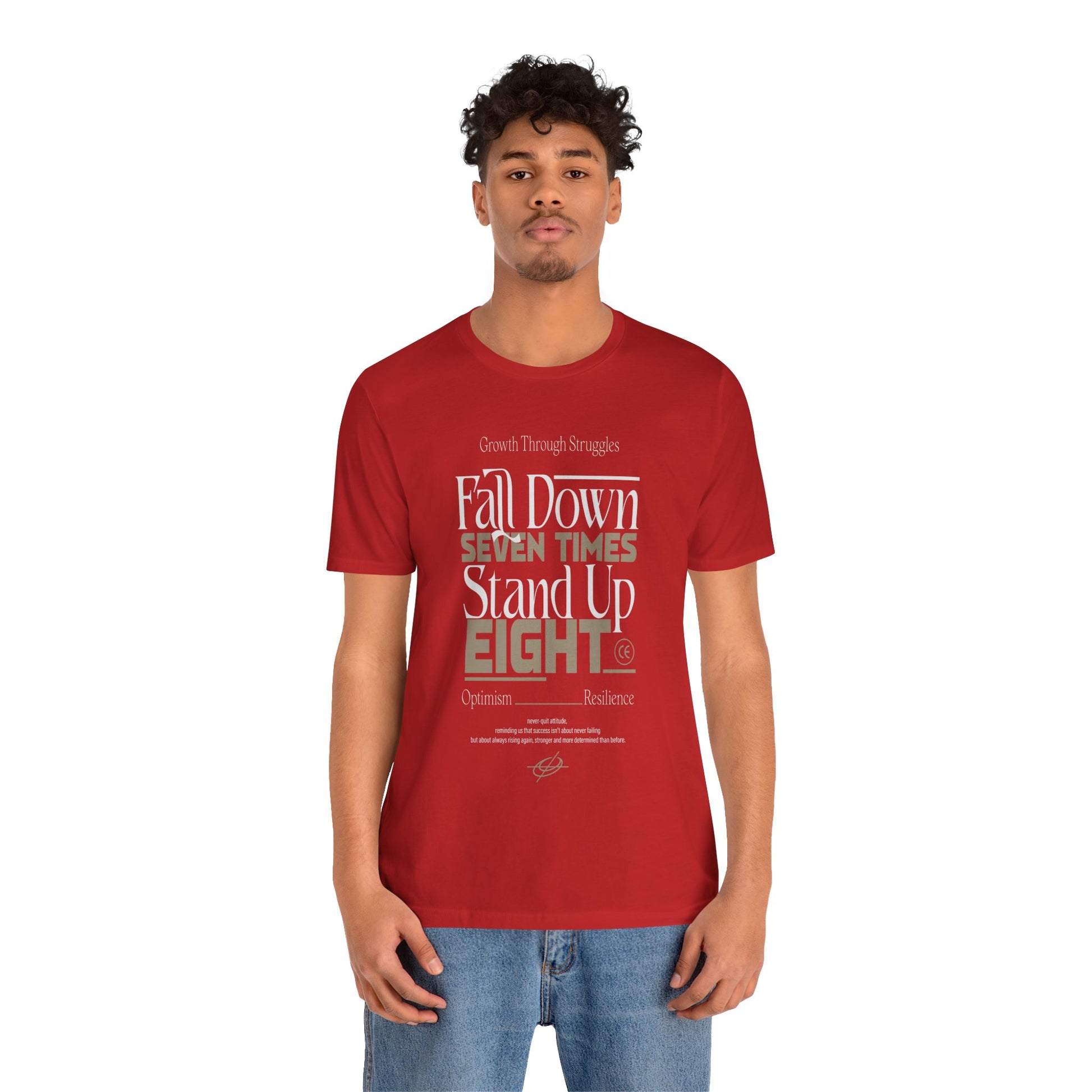 Motivational Quote Shirt – Fall Down Seven Times Stand Up Eight