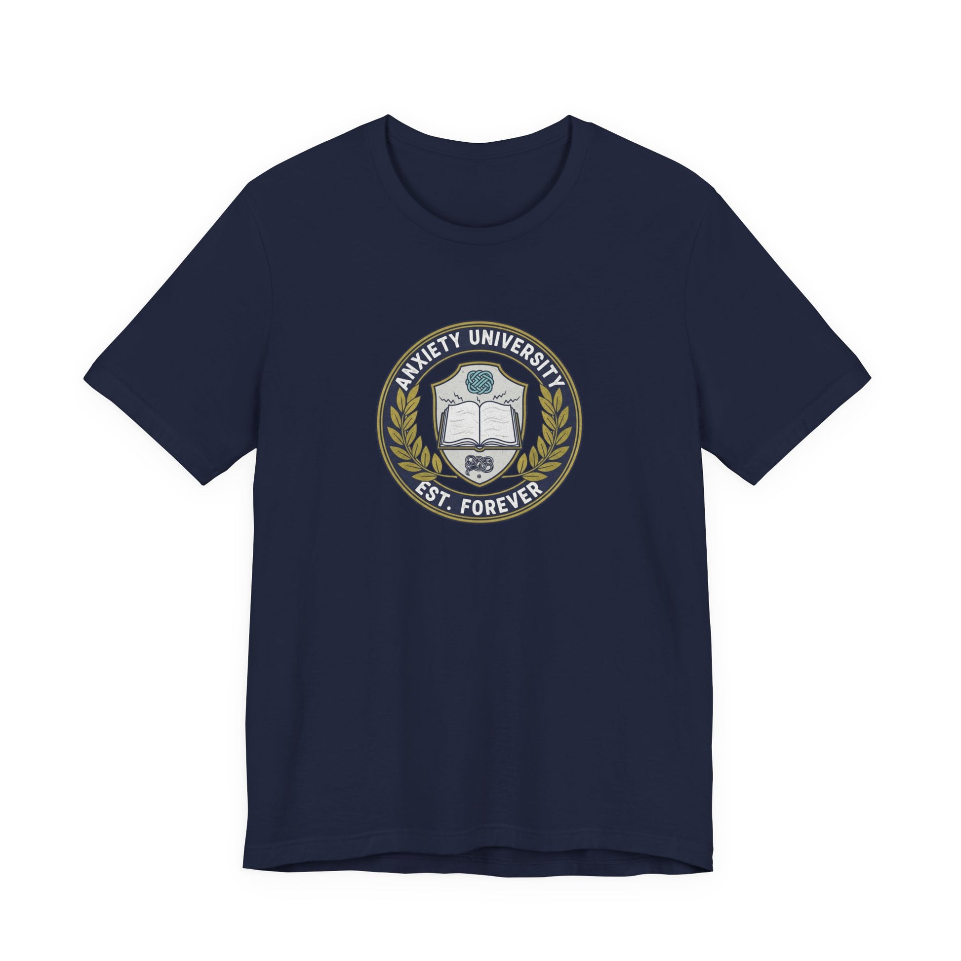 T-Shirt ANXIETY UNIVERSITY Shirt – Funny Collegiate Graphic Tee