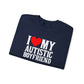 Sweatshirt I Love My Autistic Boyfriend Autism Sweatshirt for Women