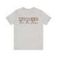 Silver Find Your Strength Tee – Stronger Than the Storm Shirt