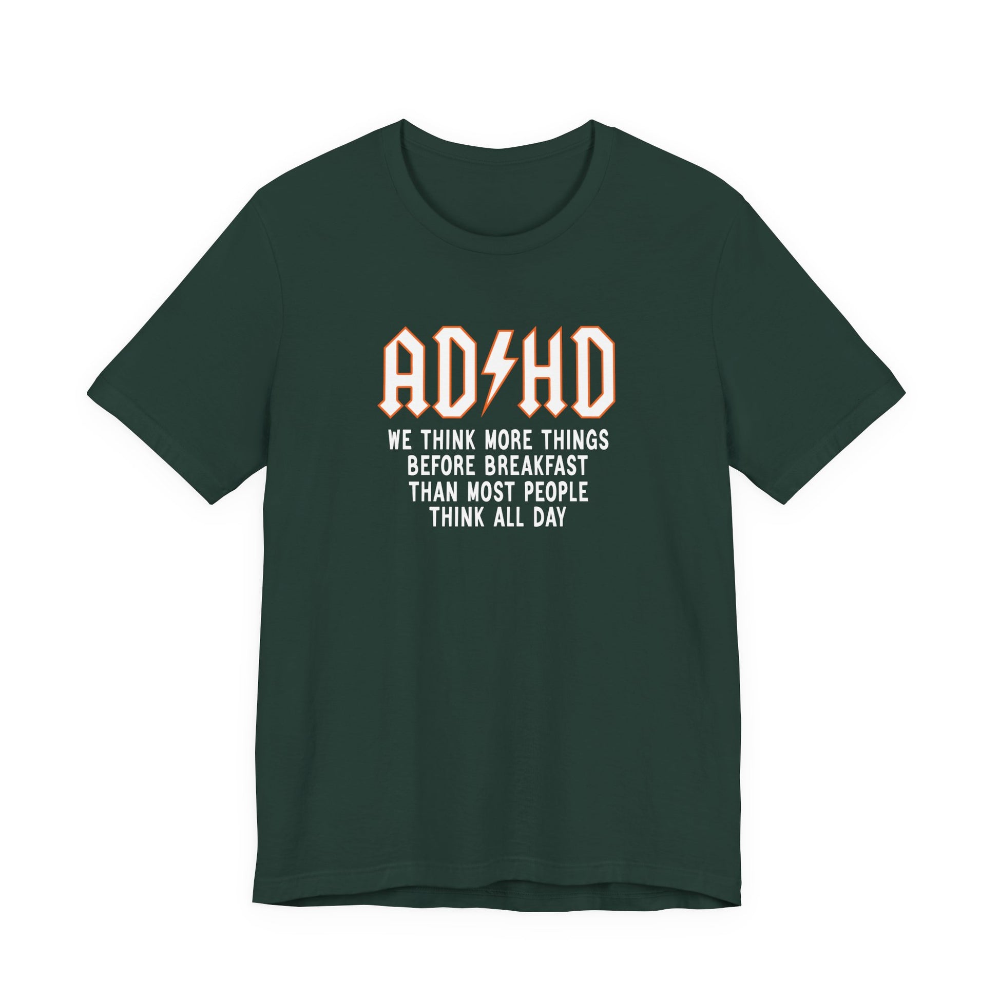T-Shirt ADHD Lightning Bolt T-Shirt – Bold Funny ADHD Graphic Tee