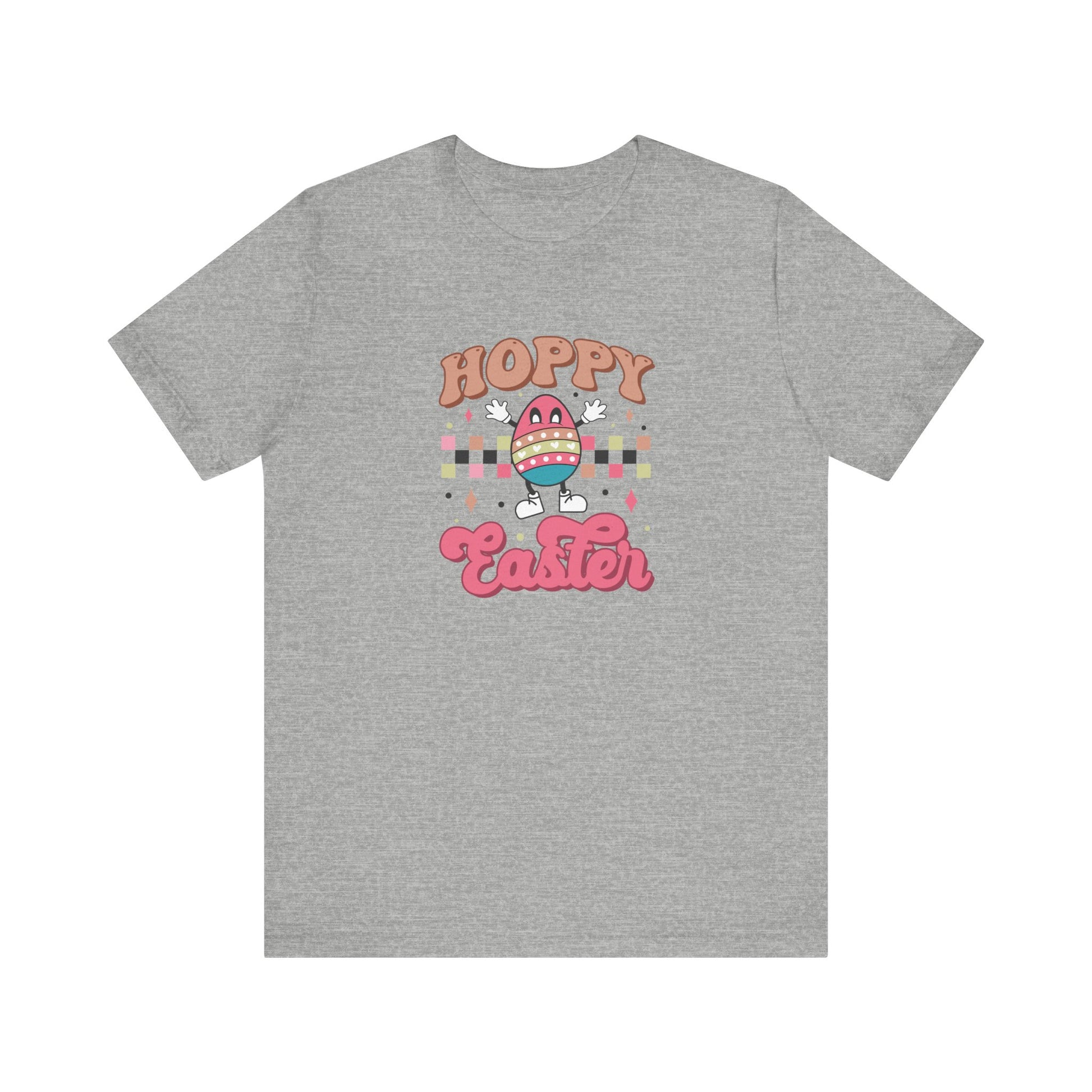 Athletic Heather Pop Culture Easter Shirt – Hoppy Easter Tee for Women