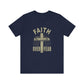 Navy Empowering Message Tee – Faith Over Fear Shirt for Men & Women