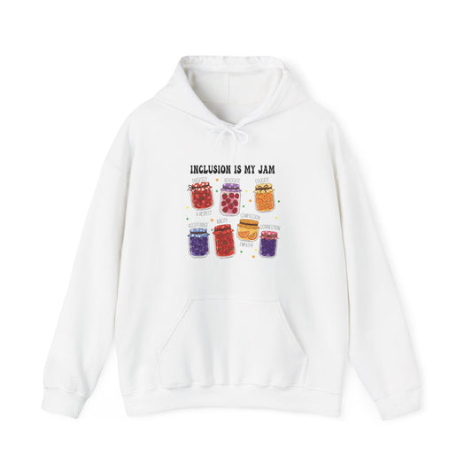INCLUSION IS MY JAM Hoodie – Colorful Inclusion Awareness Hoodie