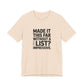 T-Shirt MADE IT THIS FAR WITHOUT A LIST – Funny ADHD T-Shirt for Adults