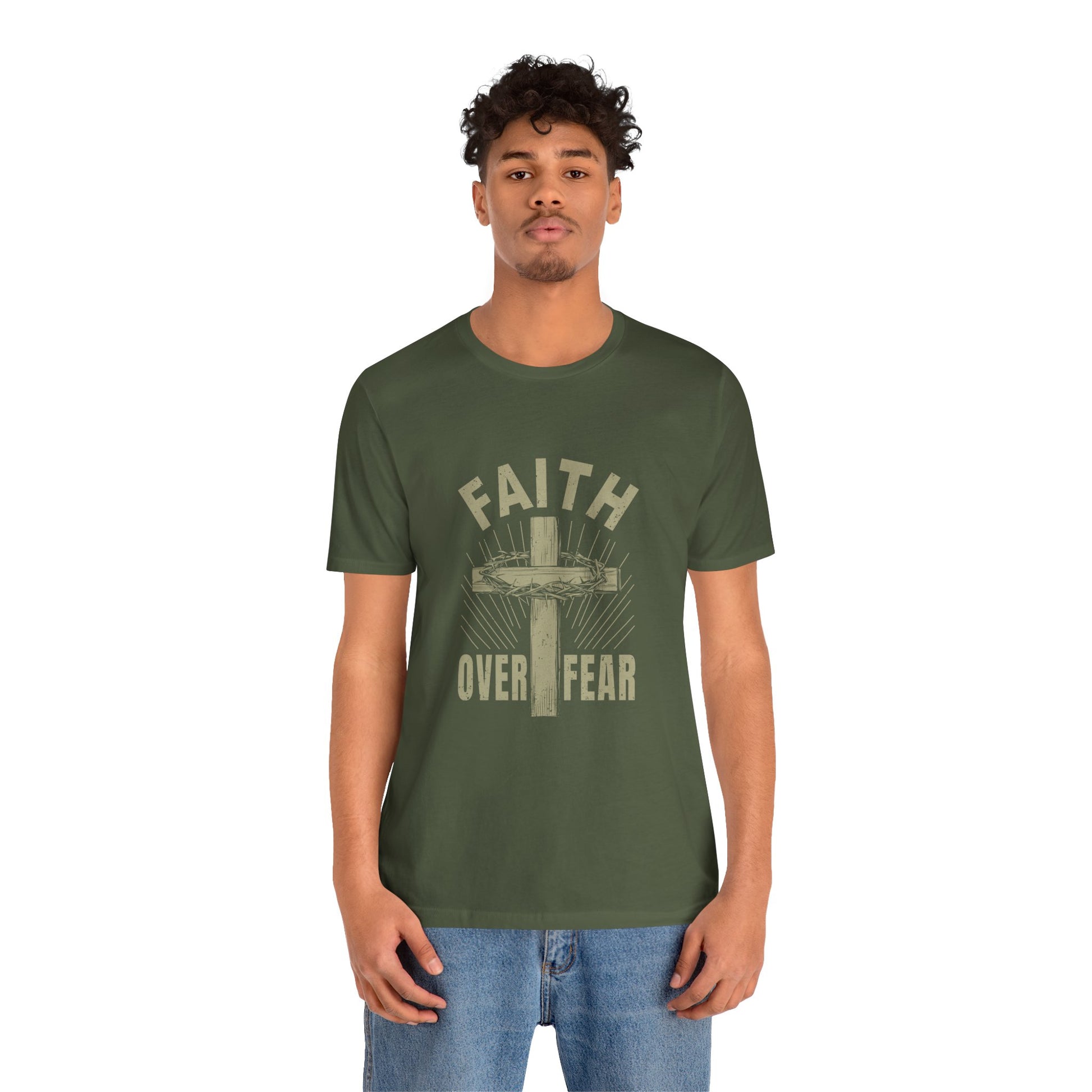 Empowering Message Tee – Faith Over Fear Shirt for Men & Women