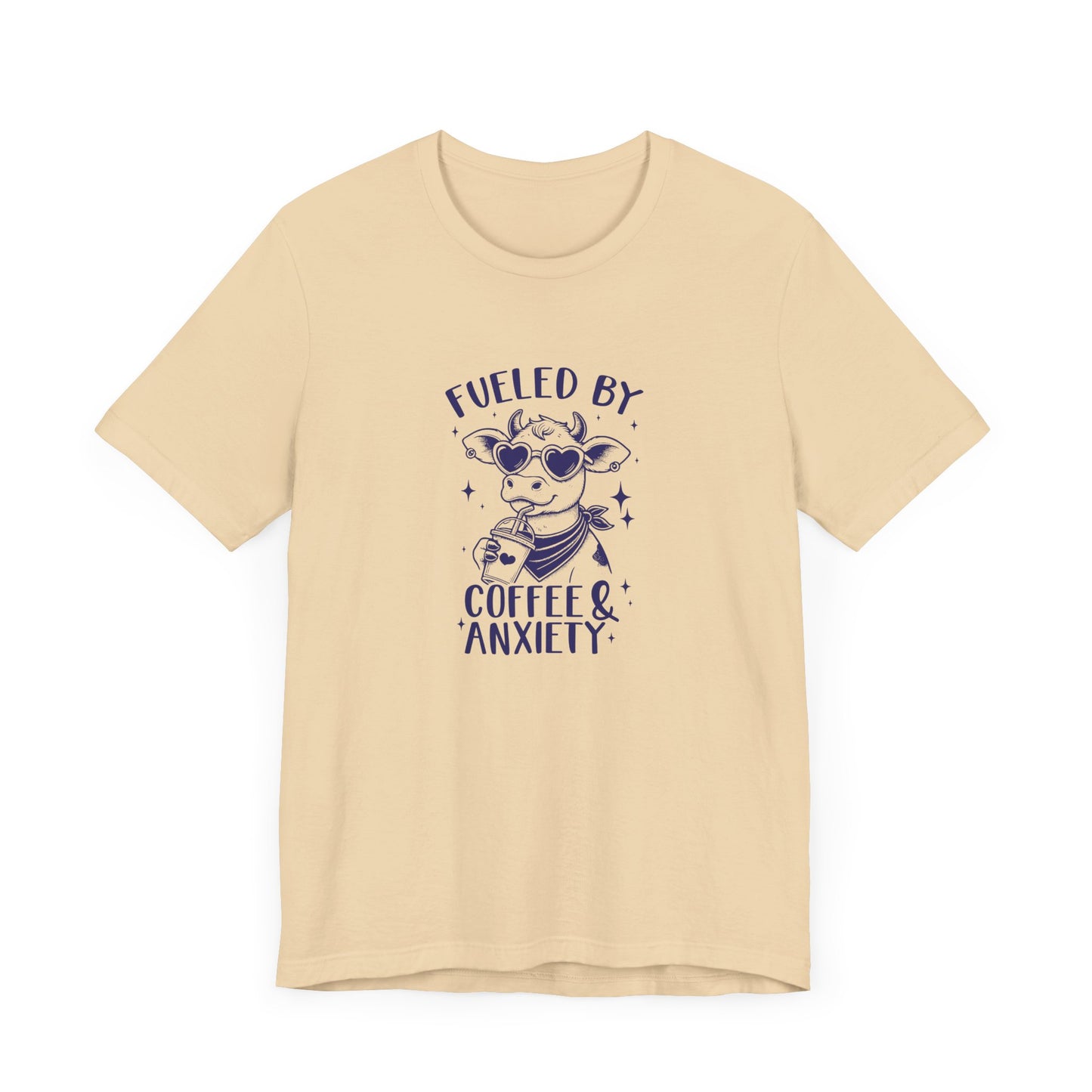 T-Shirt Fueled by Coffee and Anxiety – Funny Women's Anxiety T-shirt