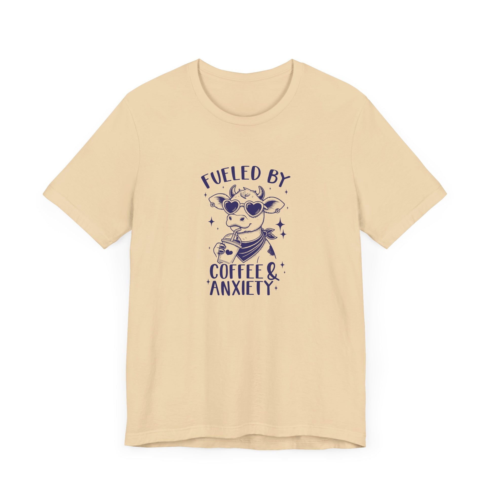 T-Shirt Fueled by Coffee and Anxiety – Funny Women's Anxiety T-shirt