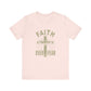 Soft Pink Empowering Message Tee – Faith Over Fear Shirt for Men & Women