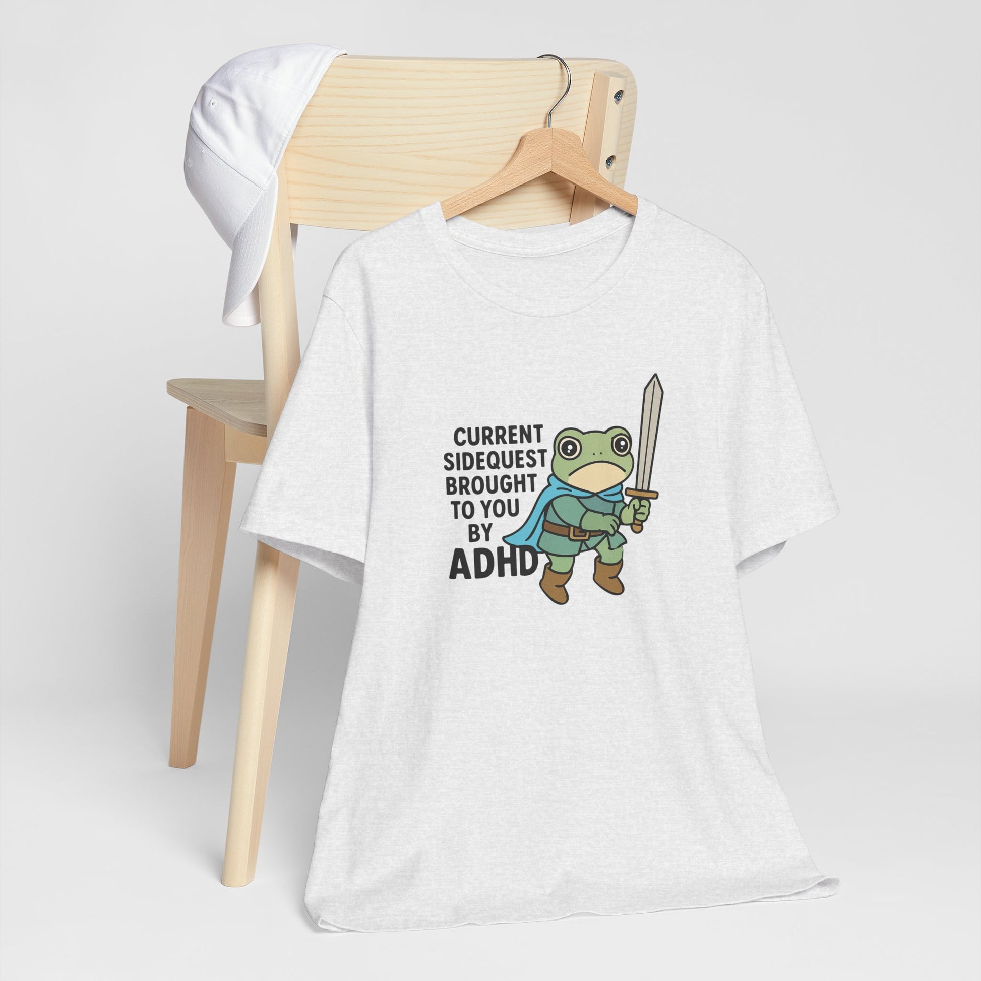 T-Shirt CURRENT SIDEQUEST T-Shirt – Funny ADHD Frog Gaming Shirt