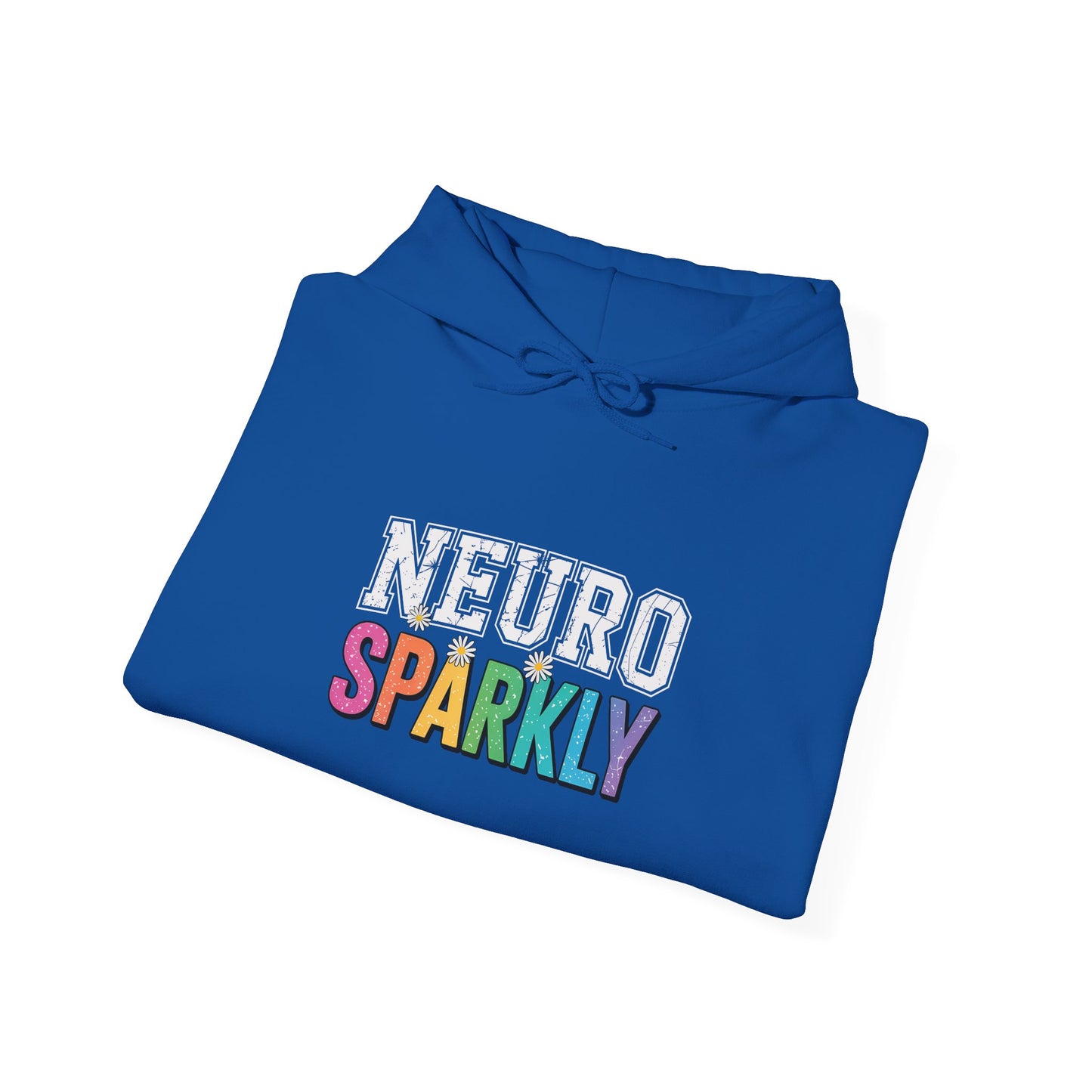 NEURO SPARKLY Autism Hoodie – Bold Varsity Floral Graphic Hoodie