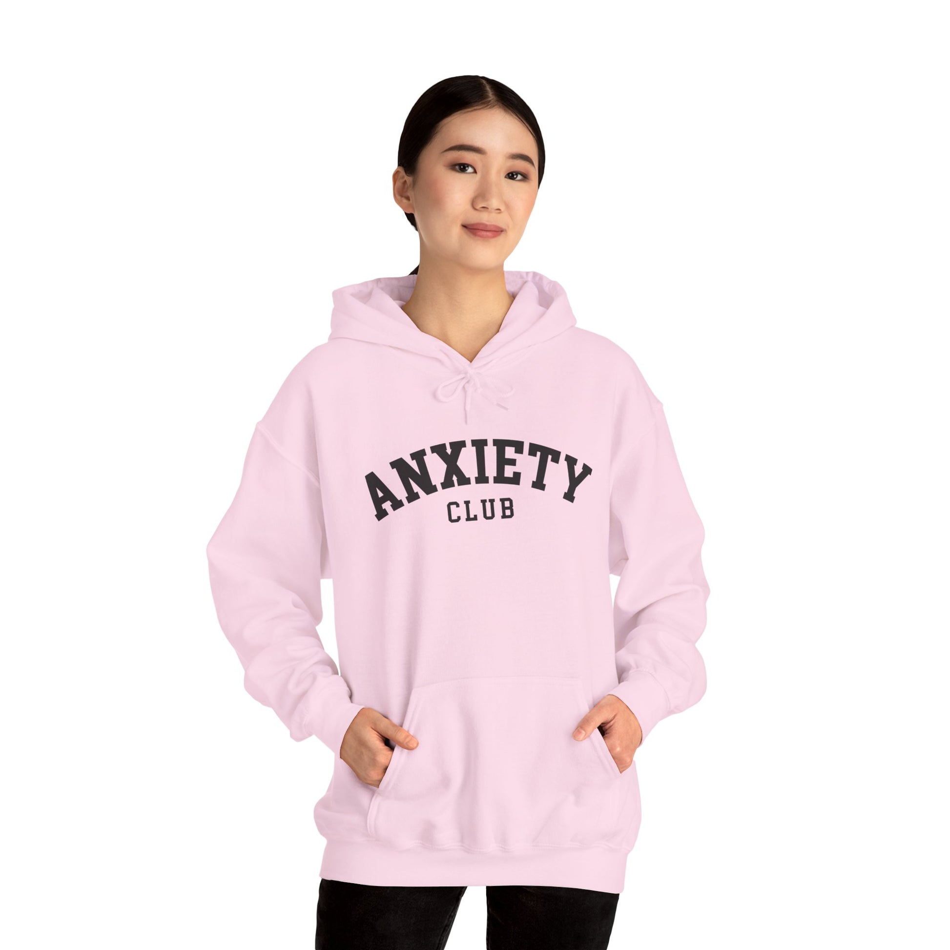 Hoodie Anxiety Club – Cozy Hoodie for Women with Anxiety Support