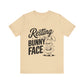 Soft Cream Funny Easter Shirt | Resting Bunny Face Women's Tee – Sarcastic & Trendy
