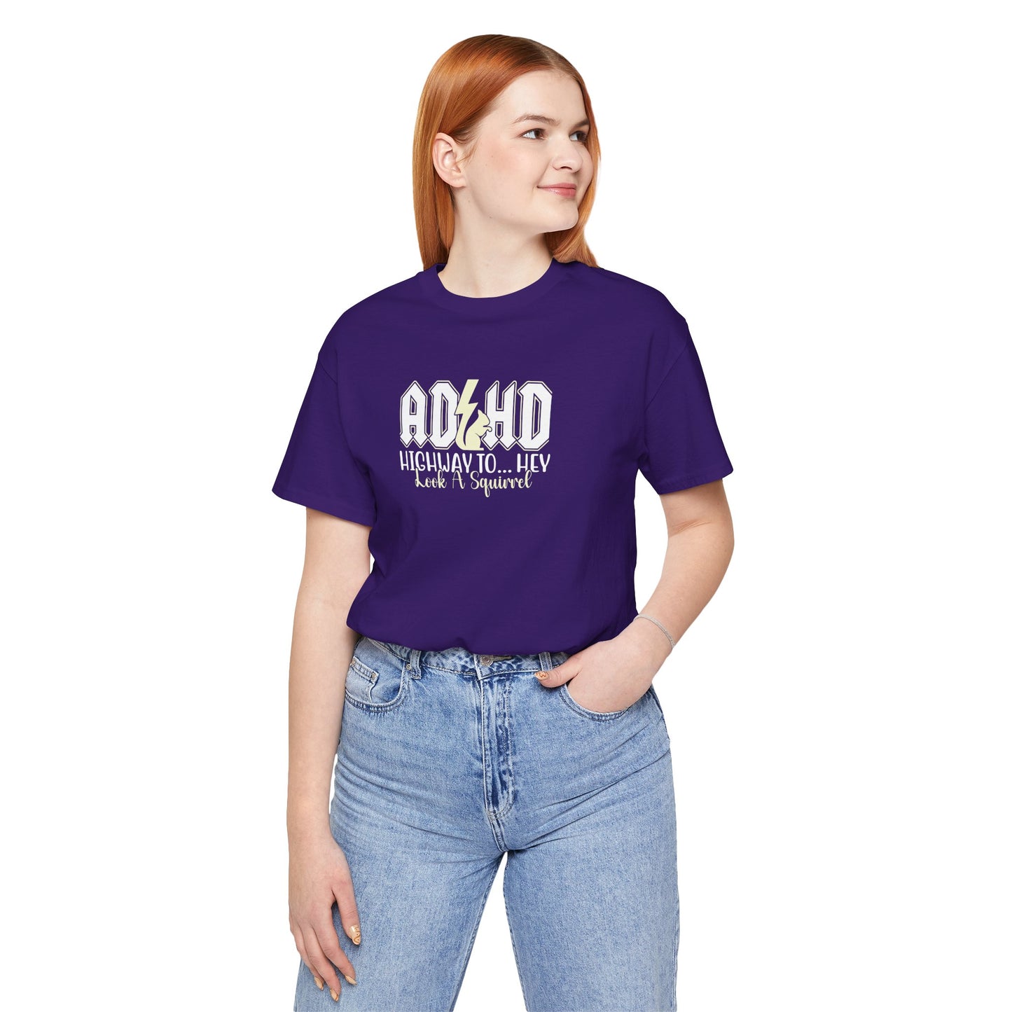 T-Shirt HIGHWAY TO... HEY Look A Squirrel ADHD T Shirt – Funny ADHD Tshirt