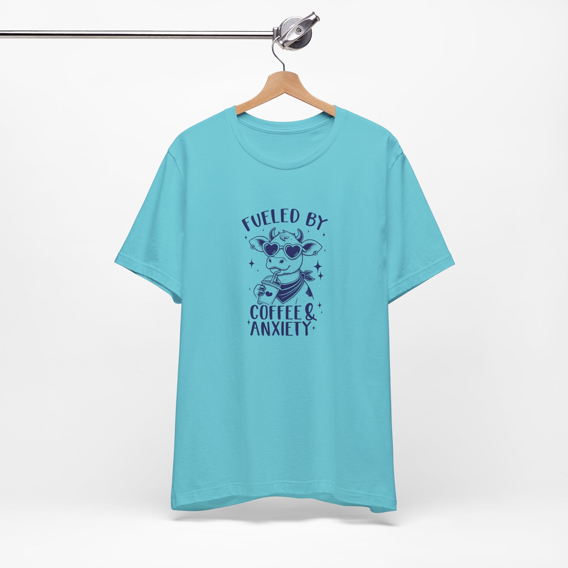 T-Shirt Fueled by Coffee and Anxiety – Funny Women's Anxiety T-shirt