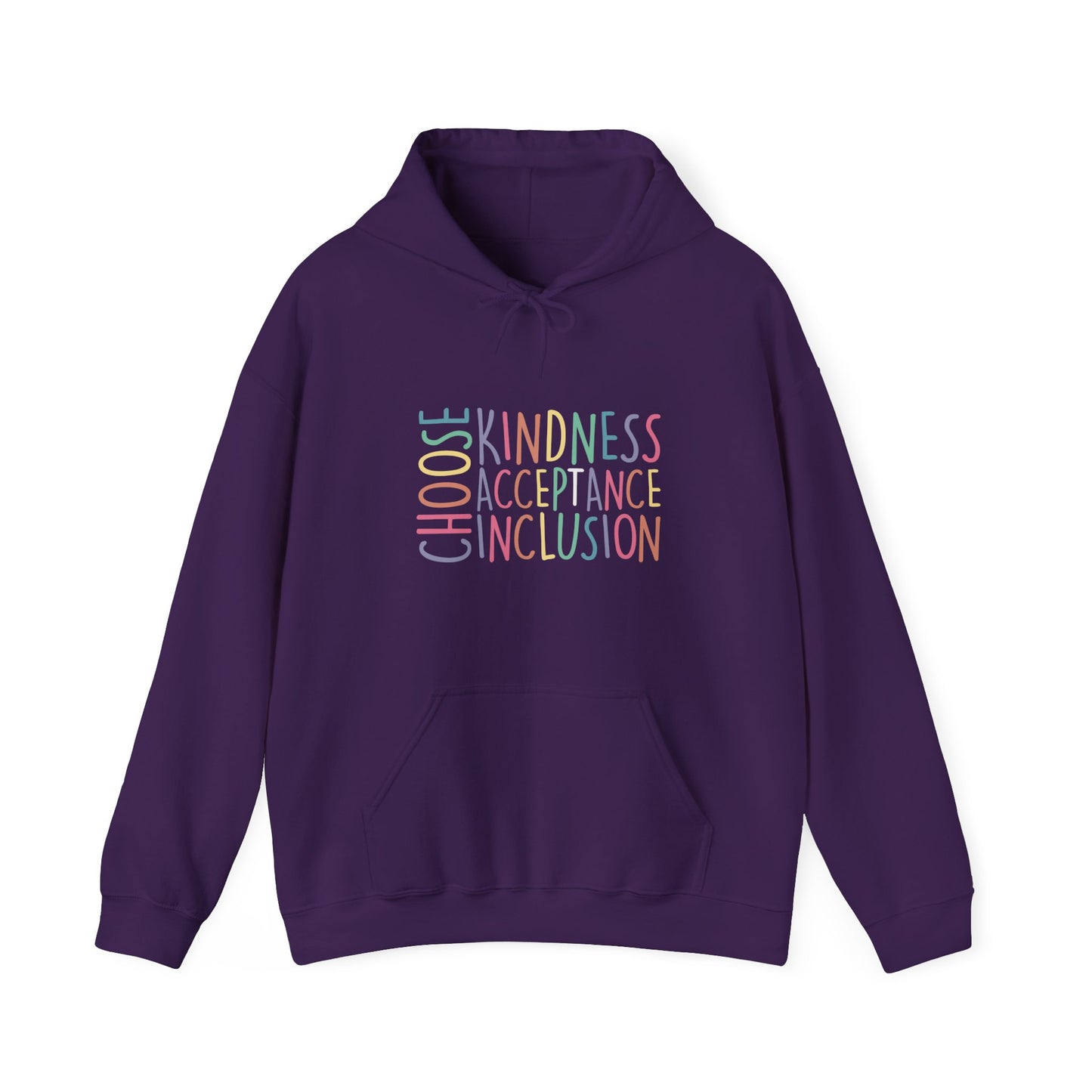 CHOOSE KINDNESS Hoodie – Colorful Inclusion & Acceptance Design