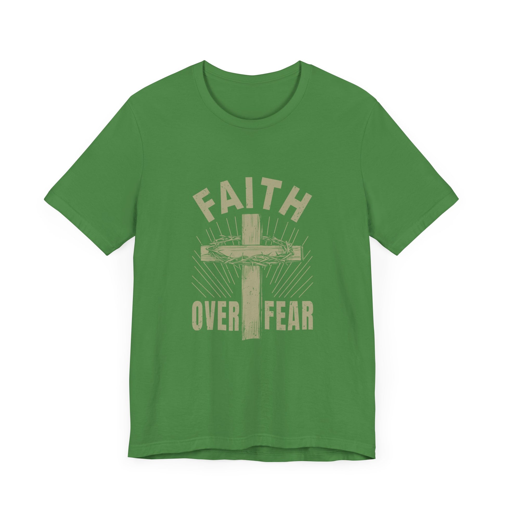 Empowering Message Tee – Faith Over Fear Shirt for Men & Women