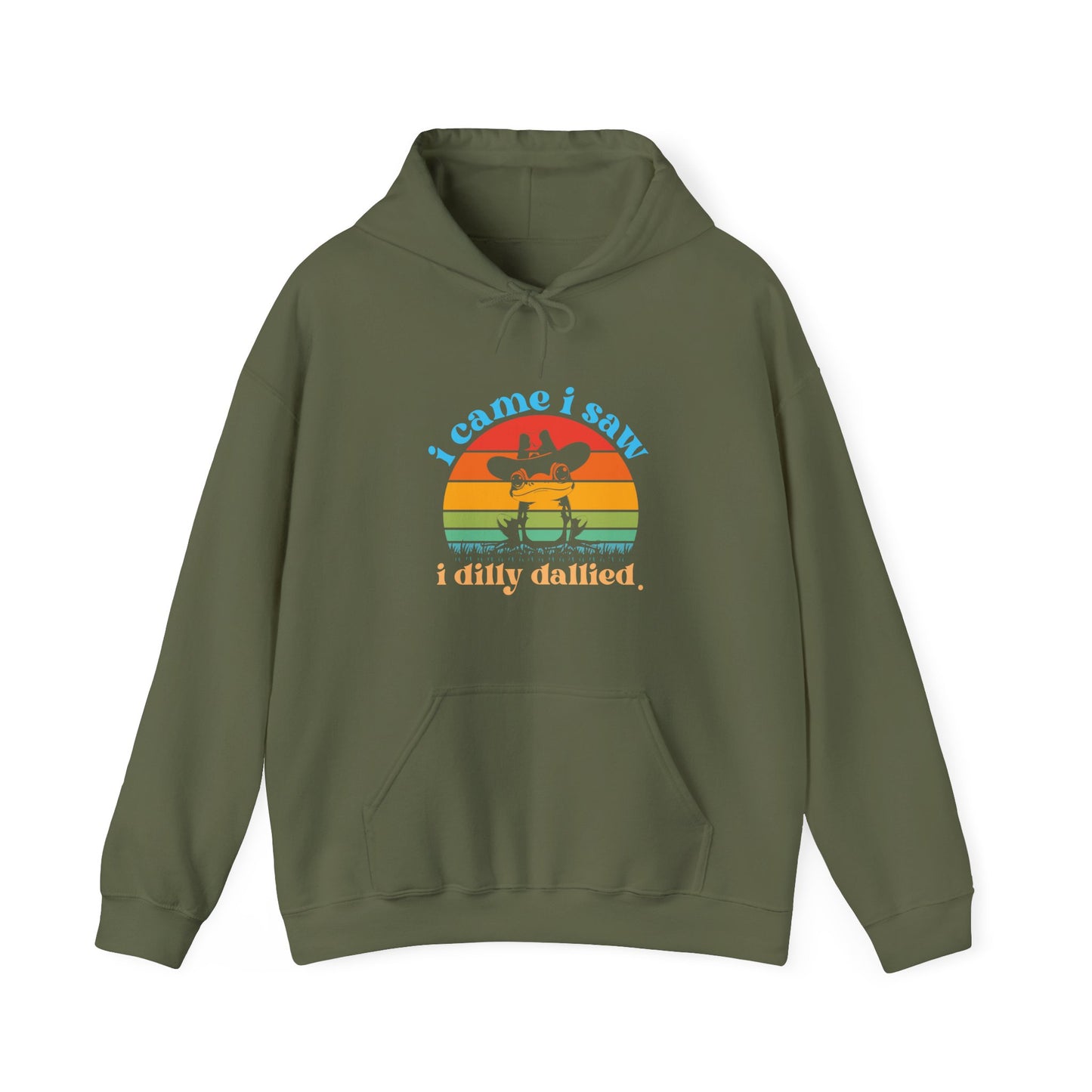 Hoodie i came i saw i dilly dallied Hoodie – Funny ADHD Frog Hoodie