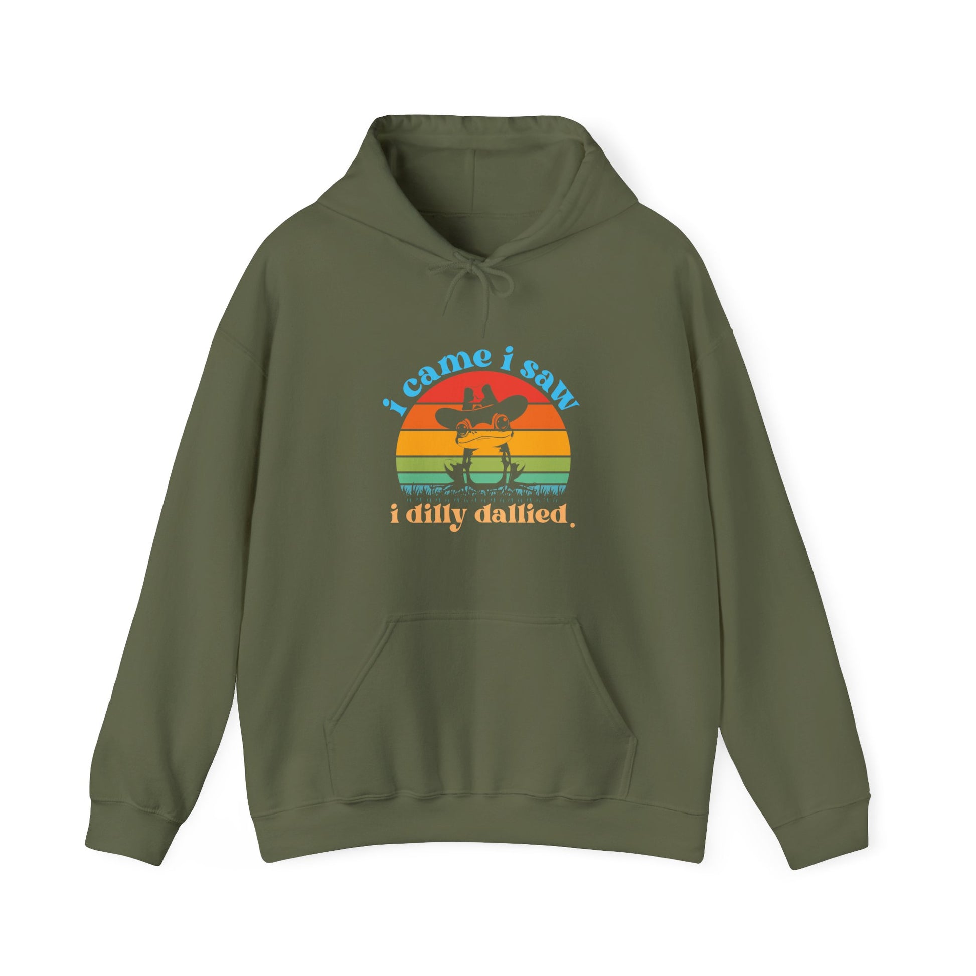 Hoodie i came i saw i dilly dallied Hoodie – Funny ADHD Frog Hoodie