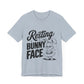 Funny Easter Shirt | Resting Bunny Face Women's Tee – Sarcastic & Trendy