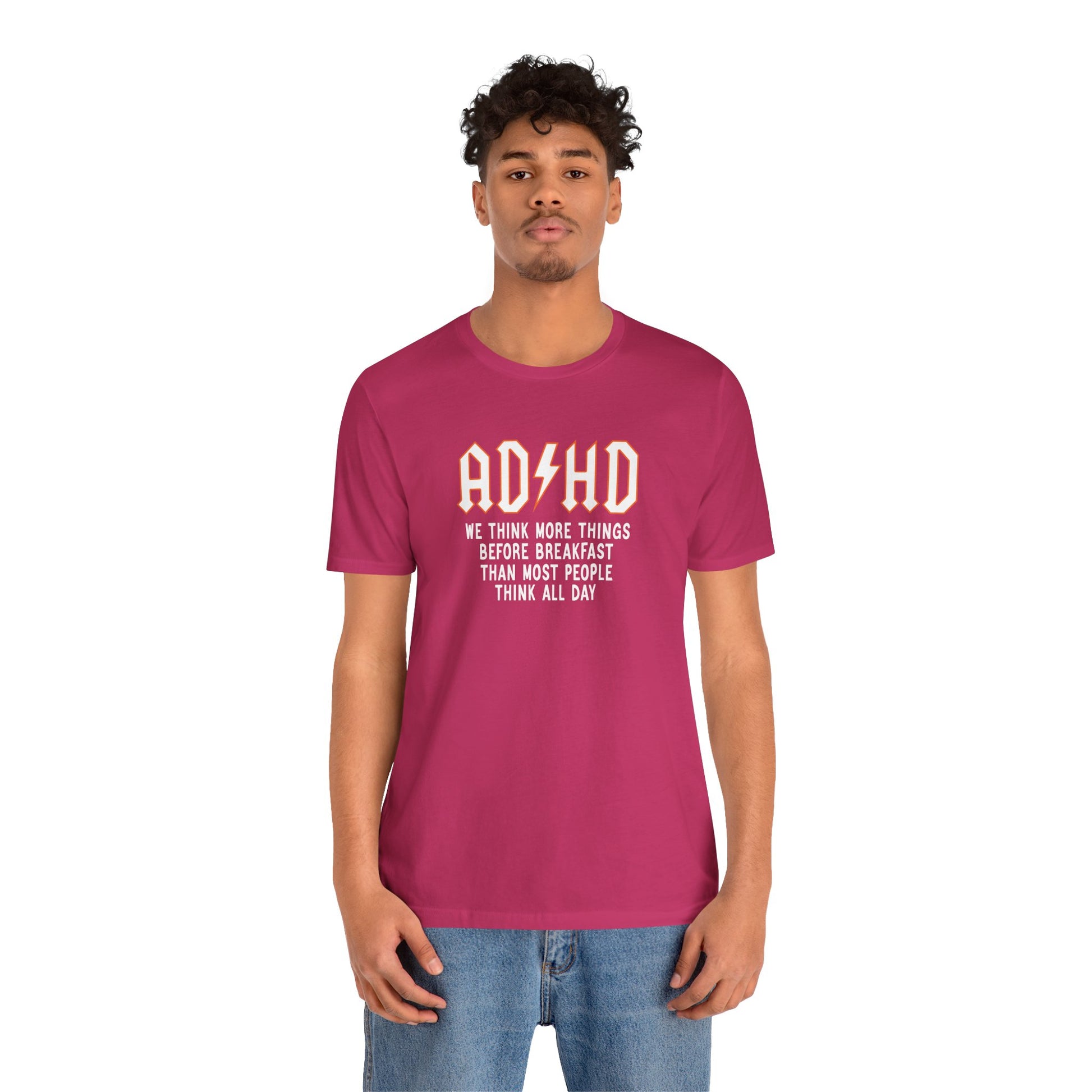 T-Shirt ADHD Lightning Bolt T-Shirt – Bold Funny ADHD Graphic Tee