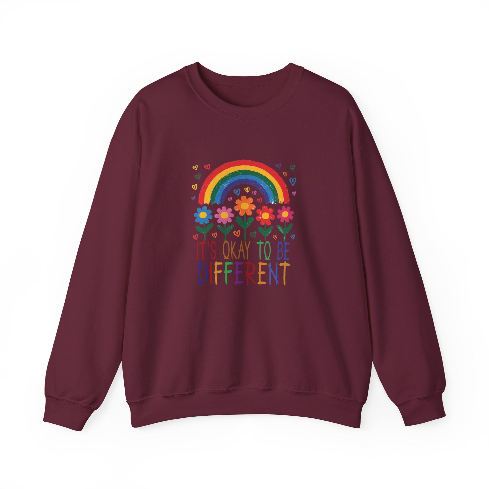 Sweatshirt It's Okay to Be Different Rainbow Autism Awareness Sweatshirt