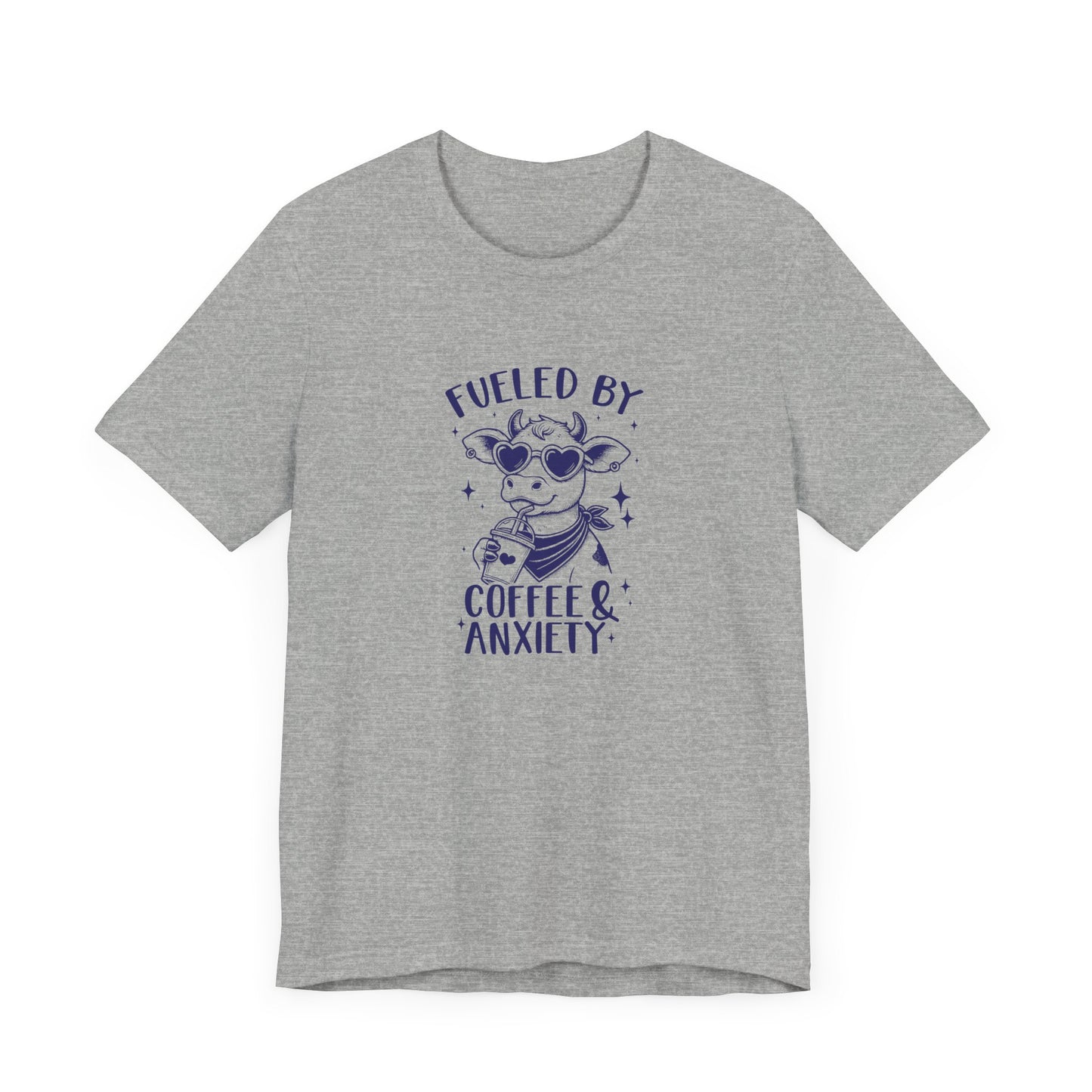 T-Shirt Fueled by Coffee and Anxiety – Funny Women's Anxiety T-shirt