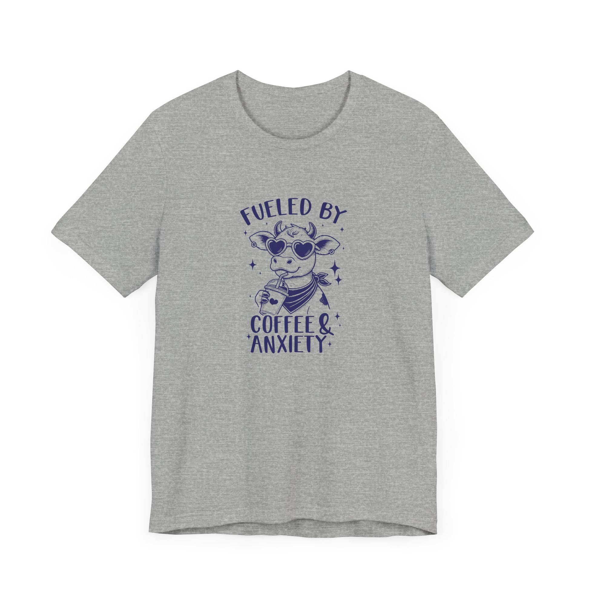 T-Shirt Fueled by Coffee and Anxiety – Funny Women's Anxiety T-shirt
