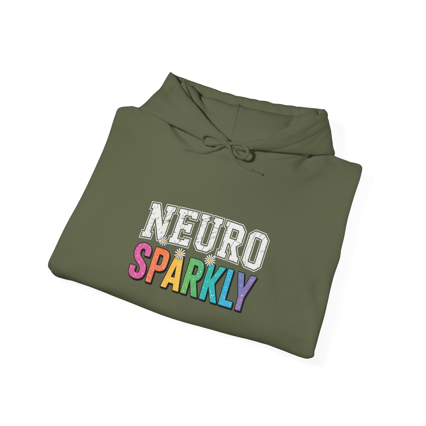 NEURO SPARKLY Autism Hoodie – Bold Varsity Floral Graphic Hoodie