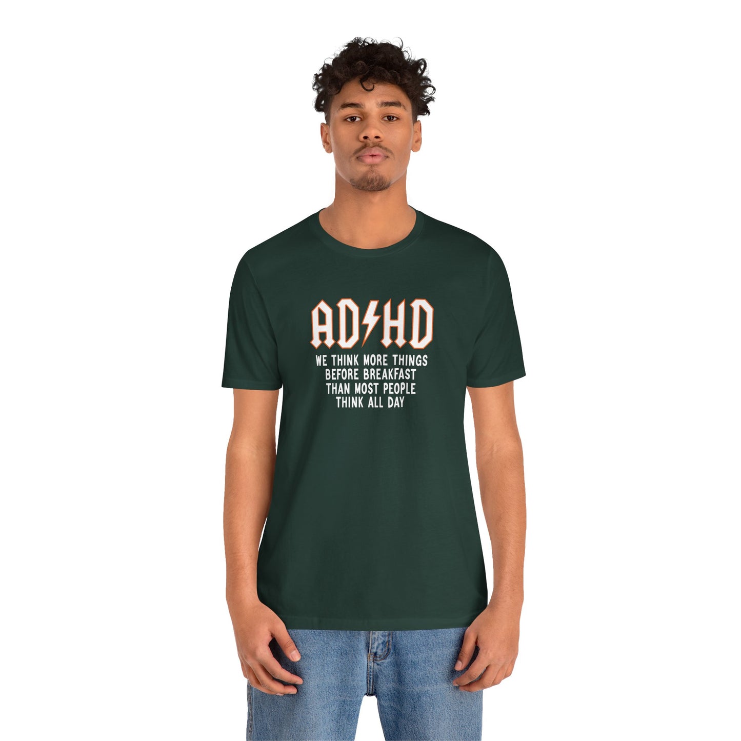 T-Shirt ADHD Lightning Bolt T-Shirt – Bold Funny ADHD Graphic Tee
