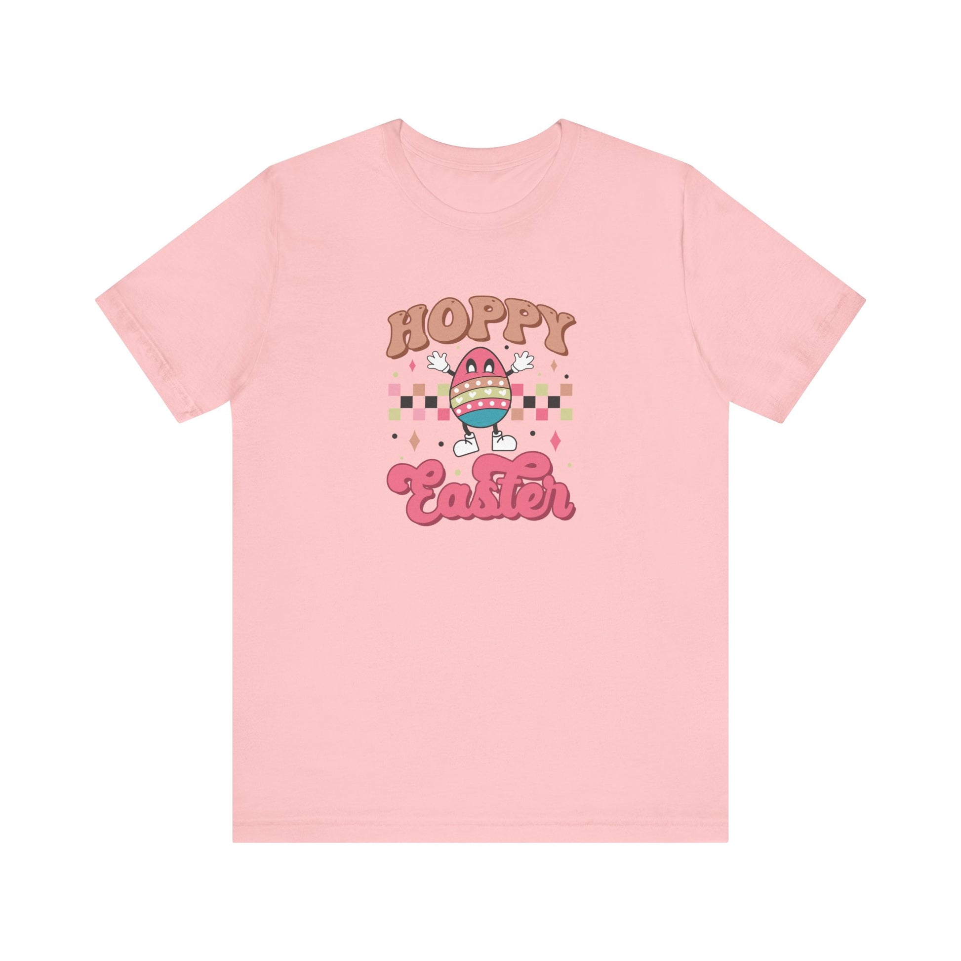 Pink Pop Culture Easter Shirt – Hoppy Easter Tee for Women