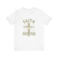 White Empowering Message Tee – Faith Over Fear Shirt for Men & Women
