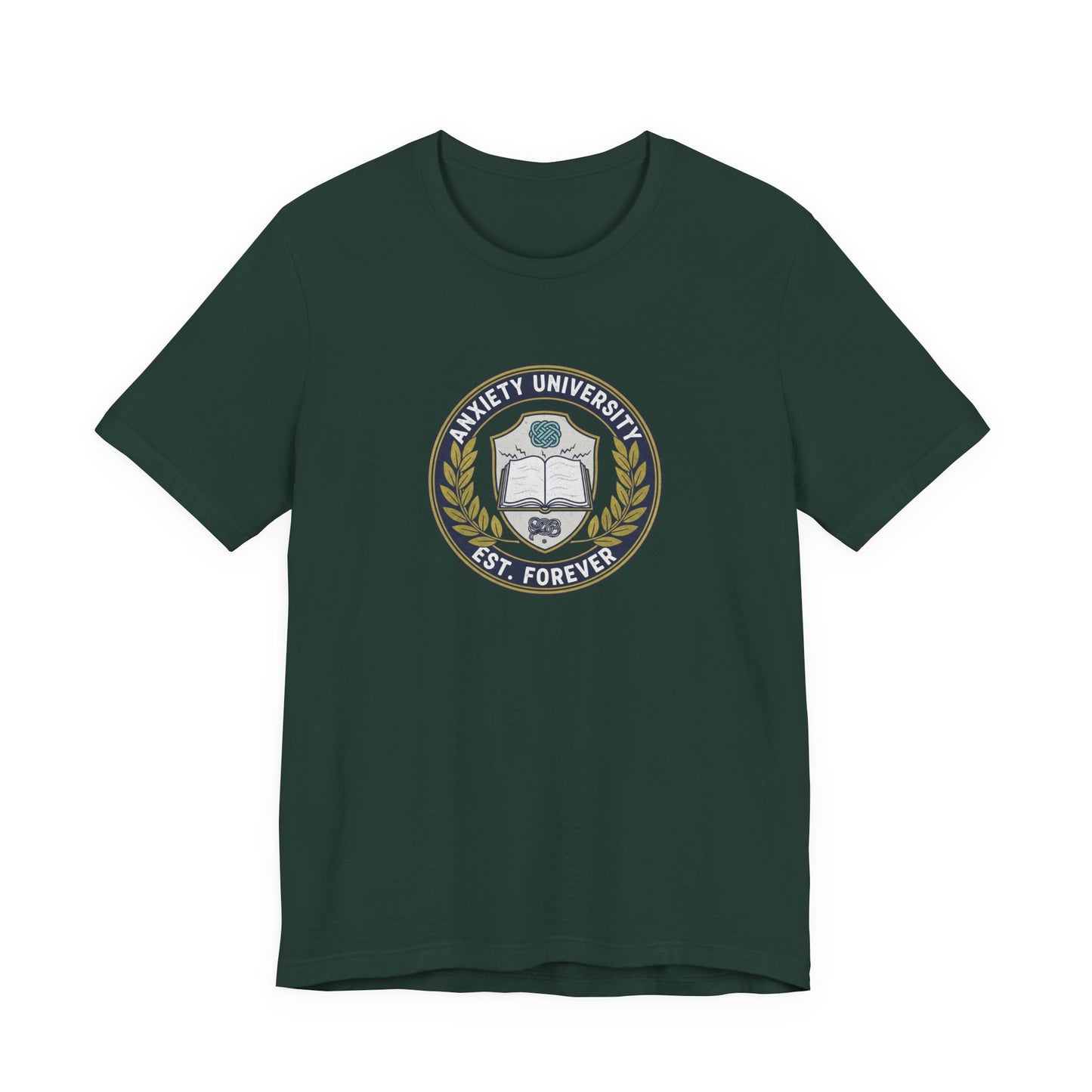 T-Shirt ANXIETY UNIVERSITY Shirt – Funny Collegiate Graphic Tee