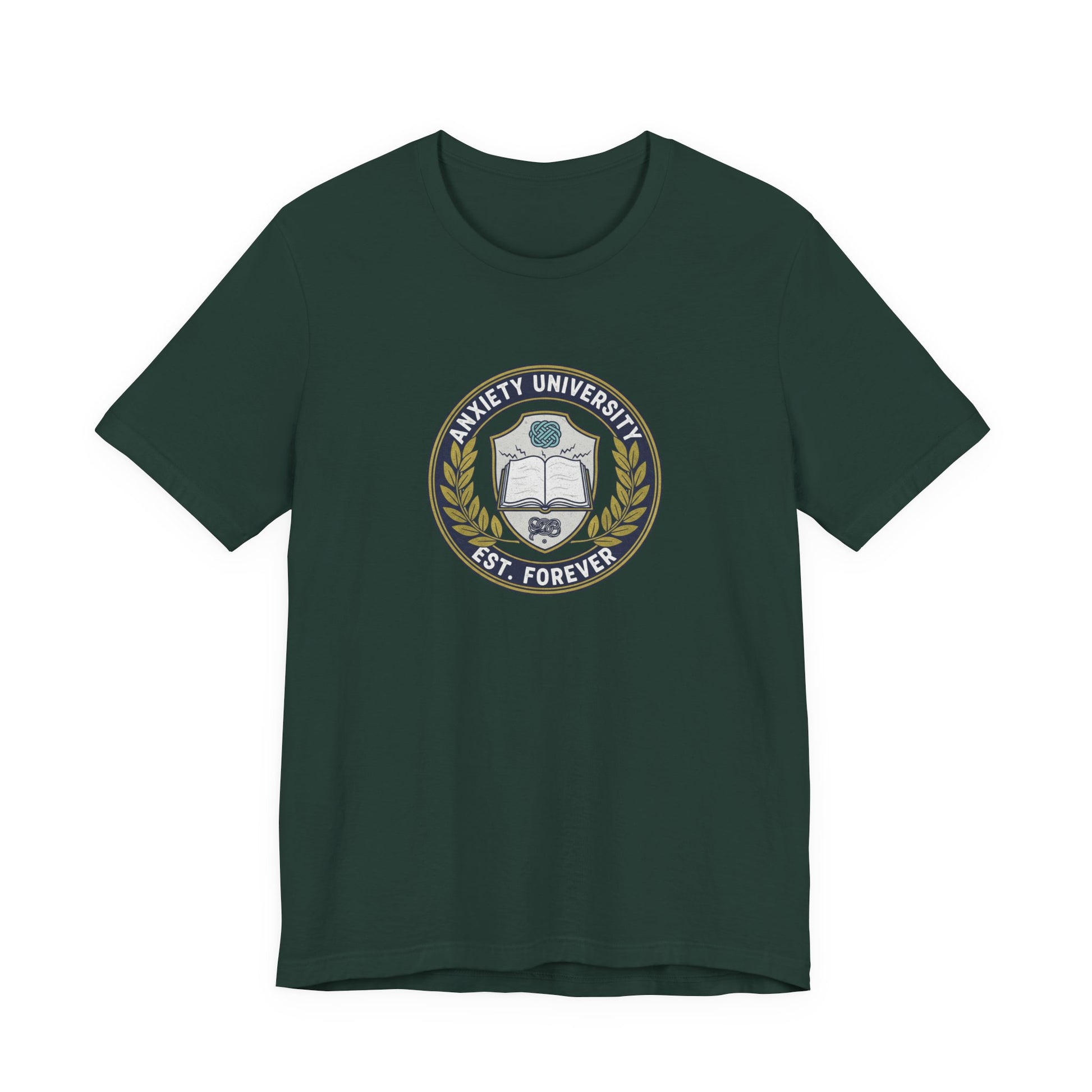 T-Shirt ANXIETY UNIVERSITY Shirt – Funny Collegiate Graphic Tee