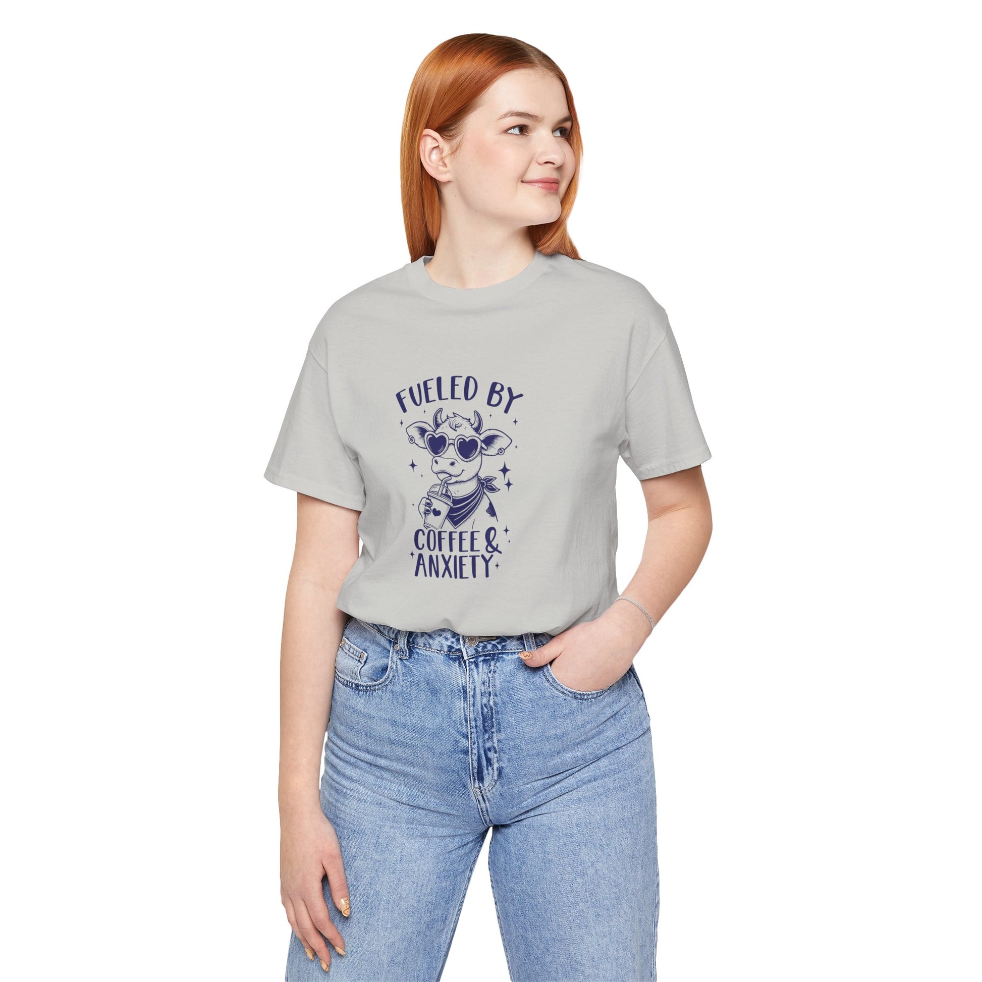 T-Shirt Fueled by Coffee and Anxiety – Funny Women's Anxiety T-shirt