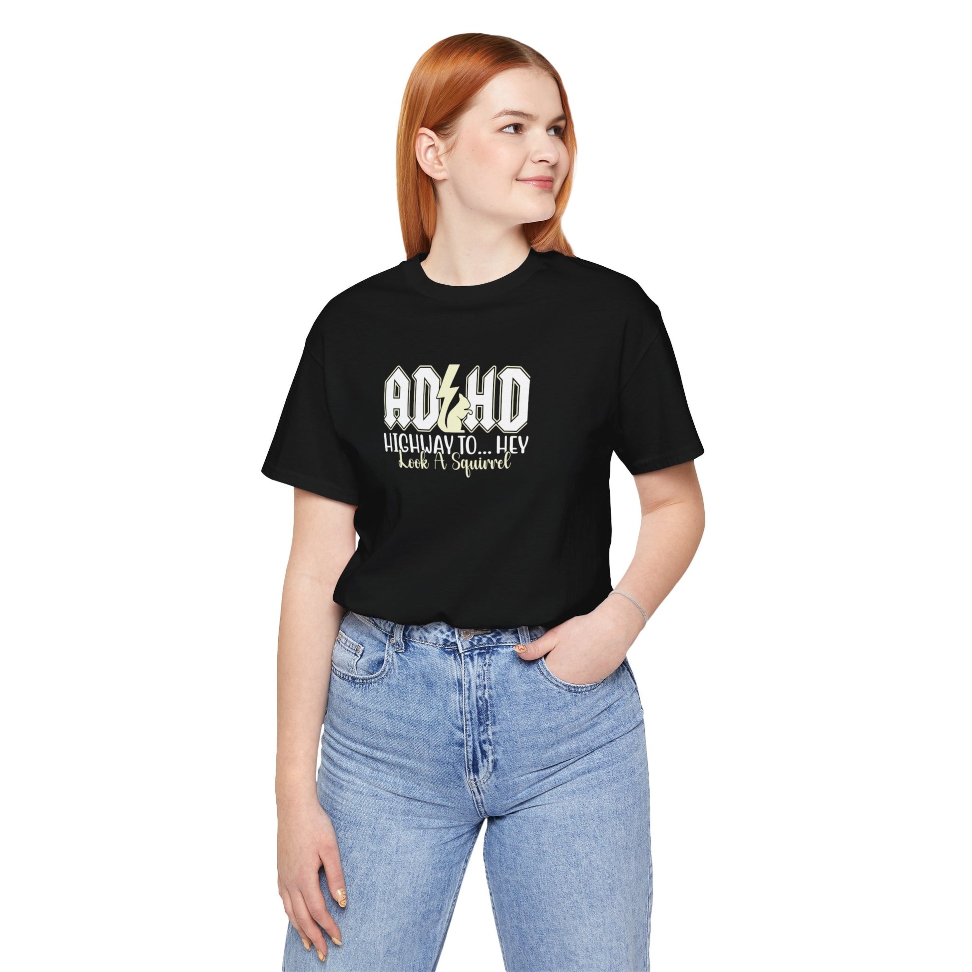 T-Shirt HIGHWAY TO... HEY Look A Squirrel ADHD T Shirt – Funny ADHD Tshirt