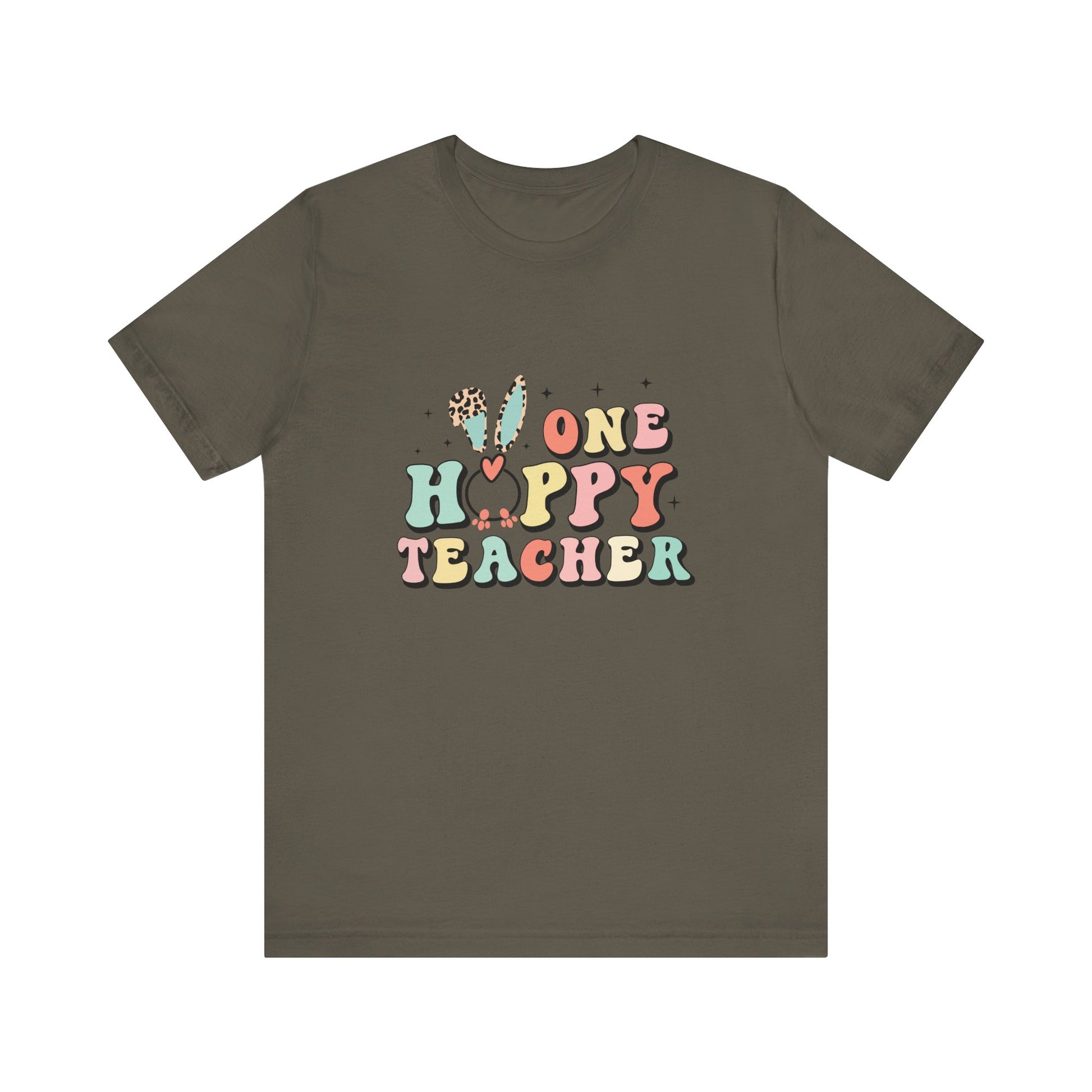 Army Teacher Easter Shirt – One Hoppy Teacher Bunny Tee