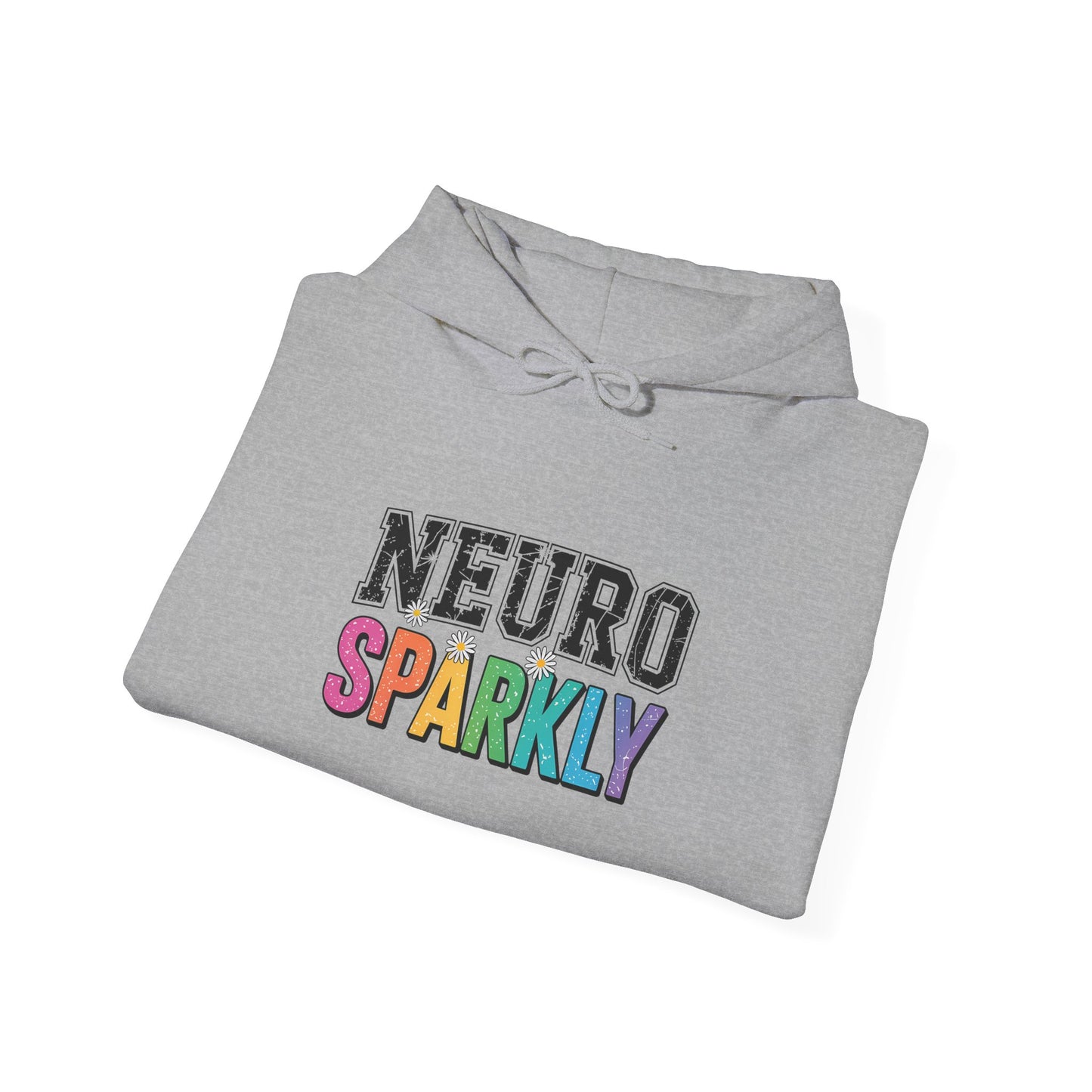 NEURO SPARKLY Autism Hoodie – Bold Varsity Floral Graphic Hoodie