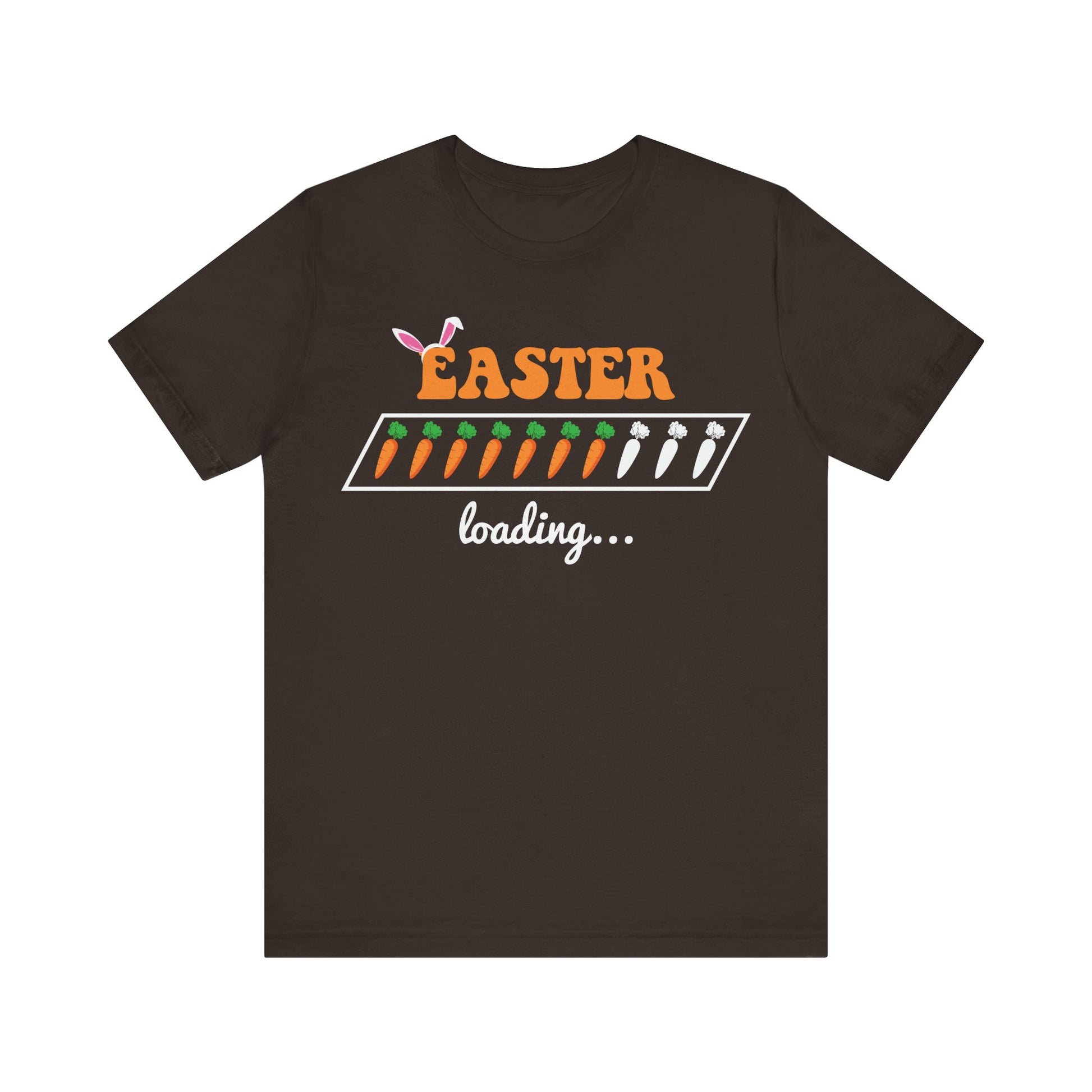 Brown Trendy Easter Shirt – Easter Loading... Please Wait Tee