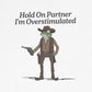 T-Shirt Hold On Partner T-Shirt – Funny ADHD T-Shirt with Cowboy Frog