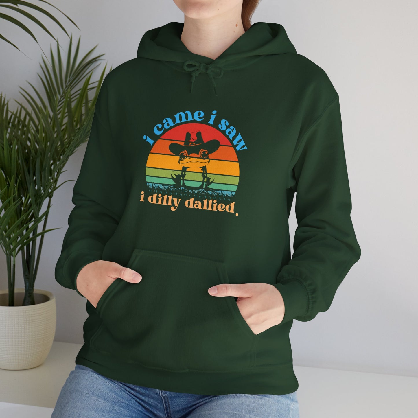 Hoodie i came i saw i dilly dallied Hoodie – Funny ADHD Frog Hoodie