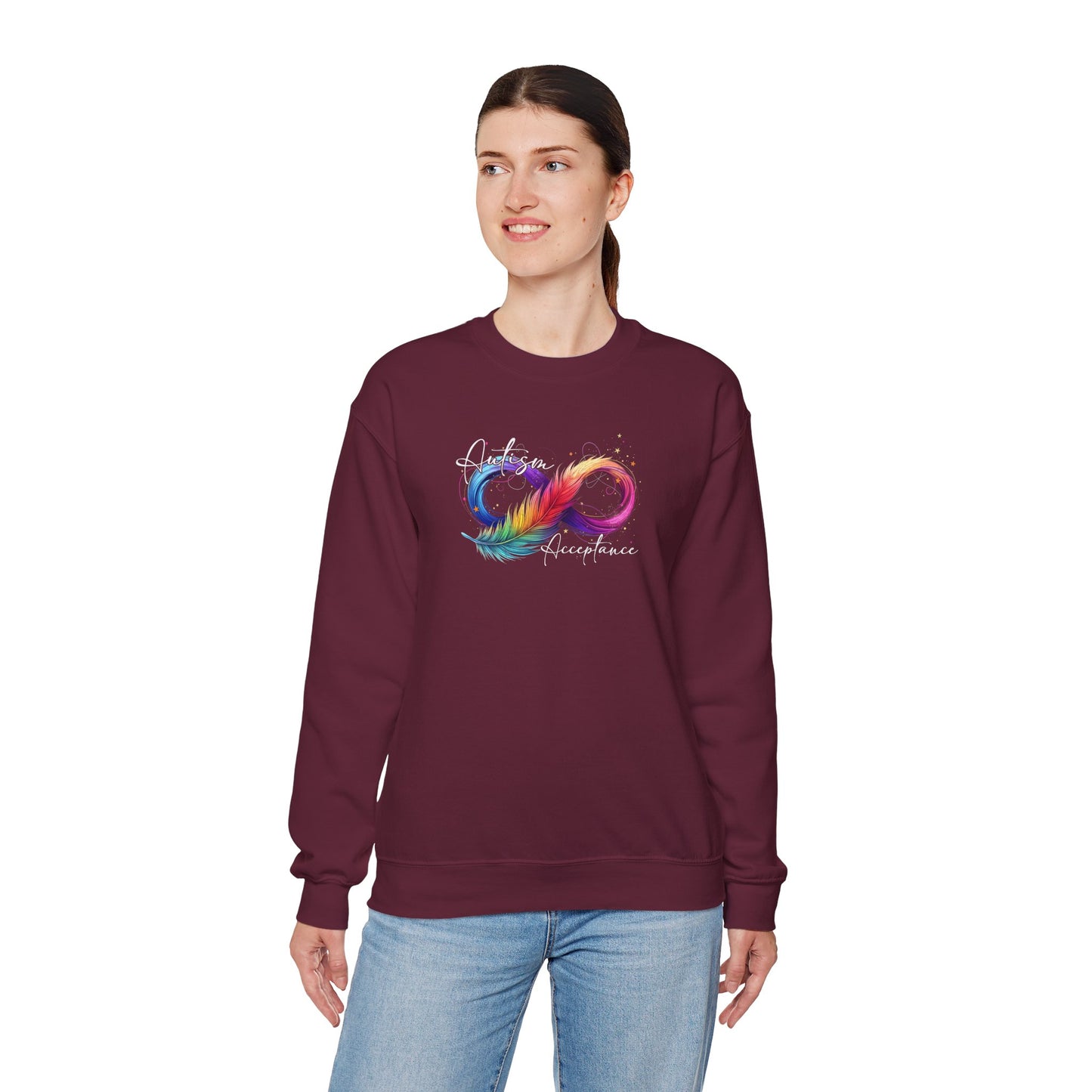 Sweatshirt Autism Acceptance Sweatshirt with Neurodiversity Symbol