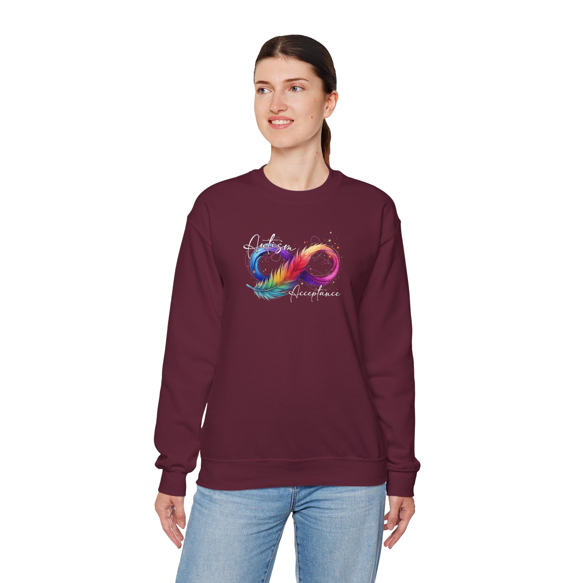 Sweatshirt Autism Acceptance Sweatshirt with Neurodiversity Symbol