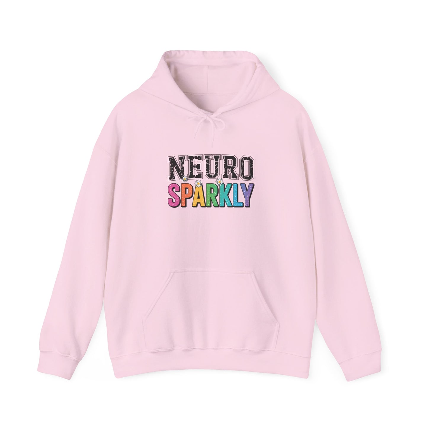 NEURO SPARKLY Autism Hoodie – Bold Varsity Floral Graphic Hoodie