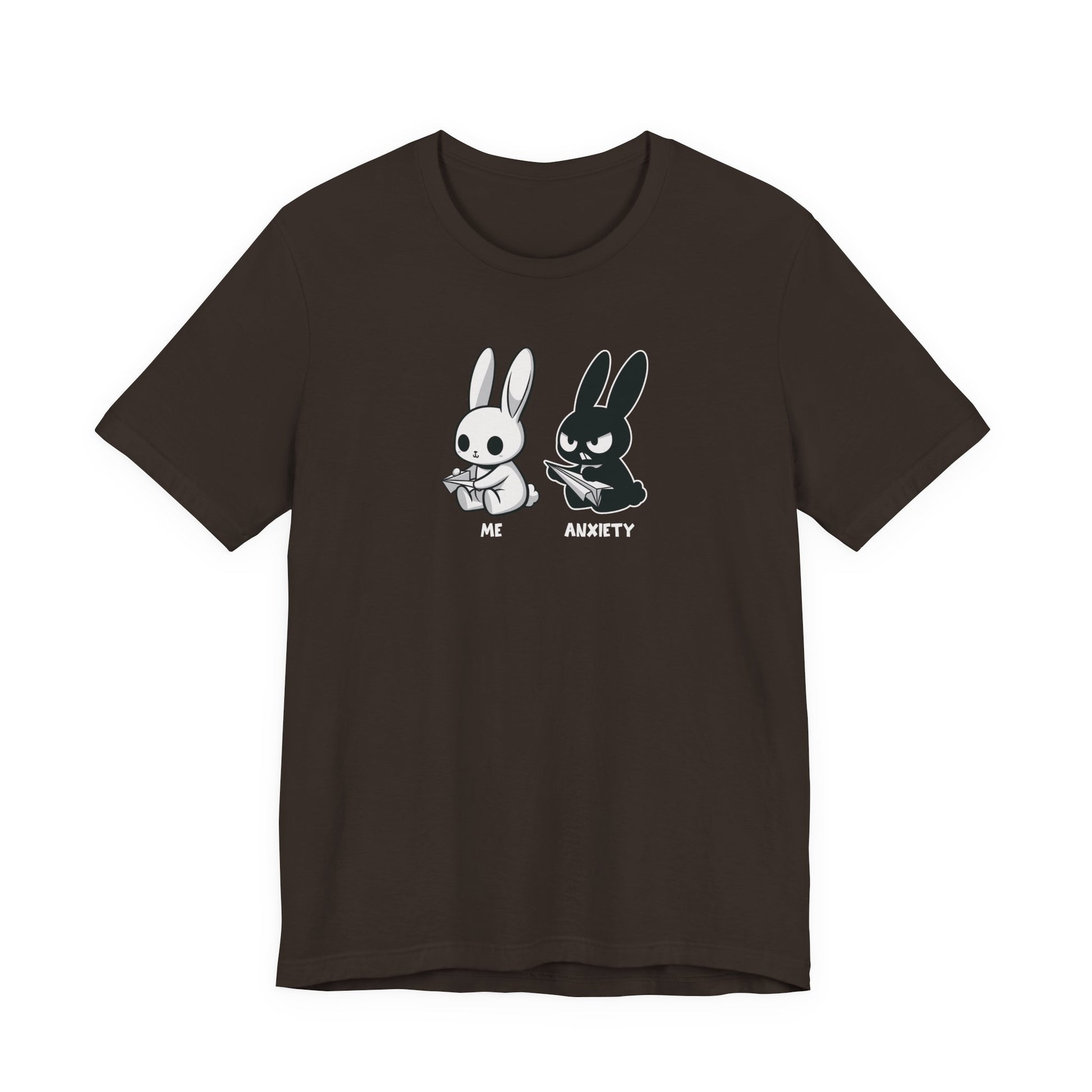 T-Shirt ME vs ANXIETY Rabbit Shirt – Funny Anxiety Shirt for Animal Lovers