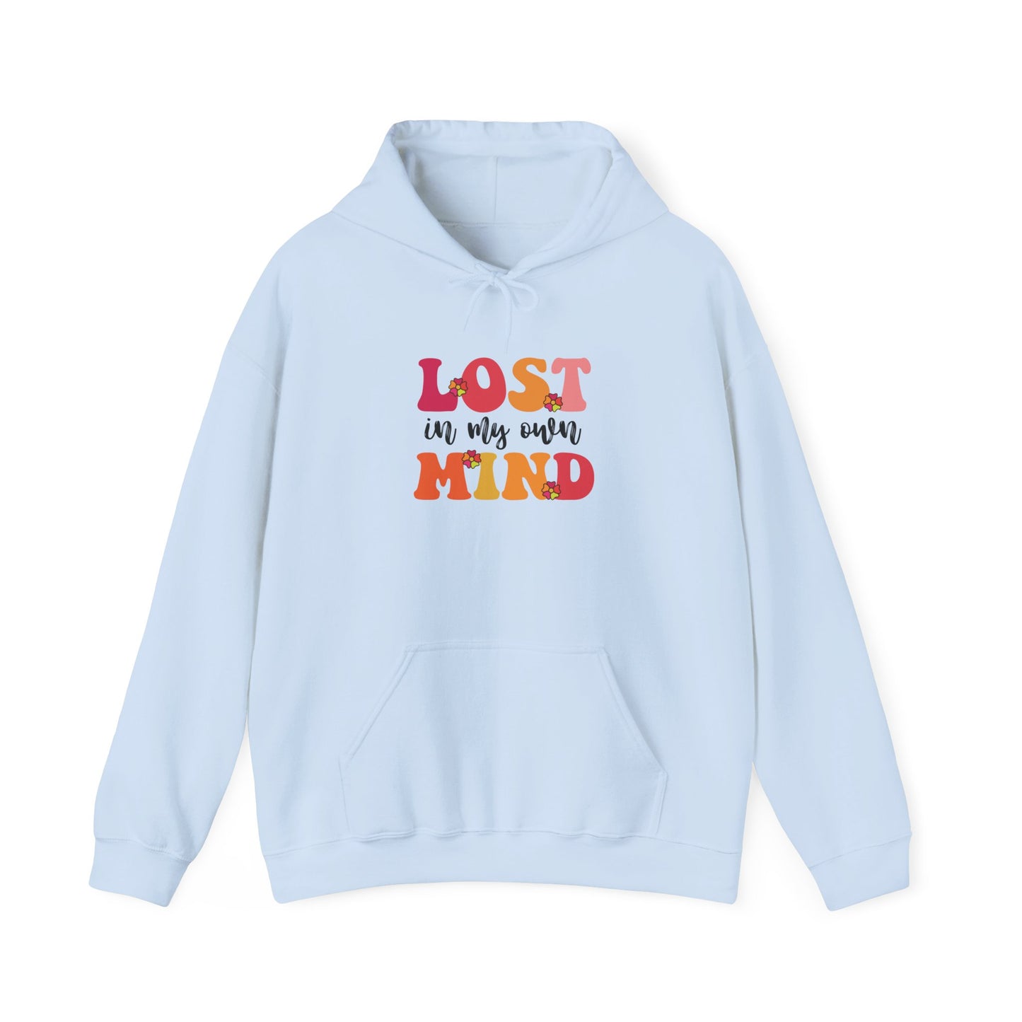 Hoodie LOST in my own MIND Hoodie – Retro ADHD Graphic Hoodie