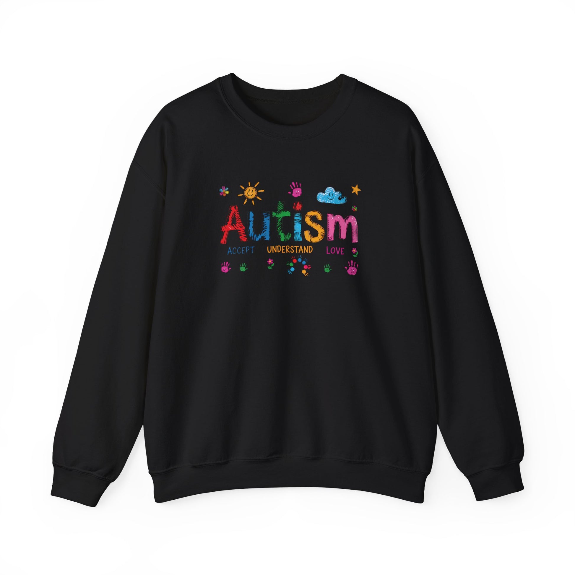 Sweatshirt Accept Understand Love Autism Sweatshirt with Playful Design