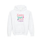 White Bunny Kisses & Easter Wishes Kids Hoodie | Cute Easter Hoodie
